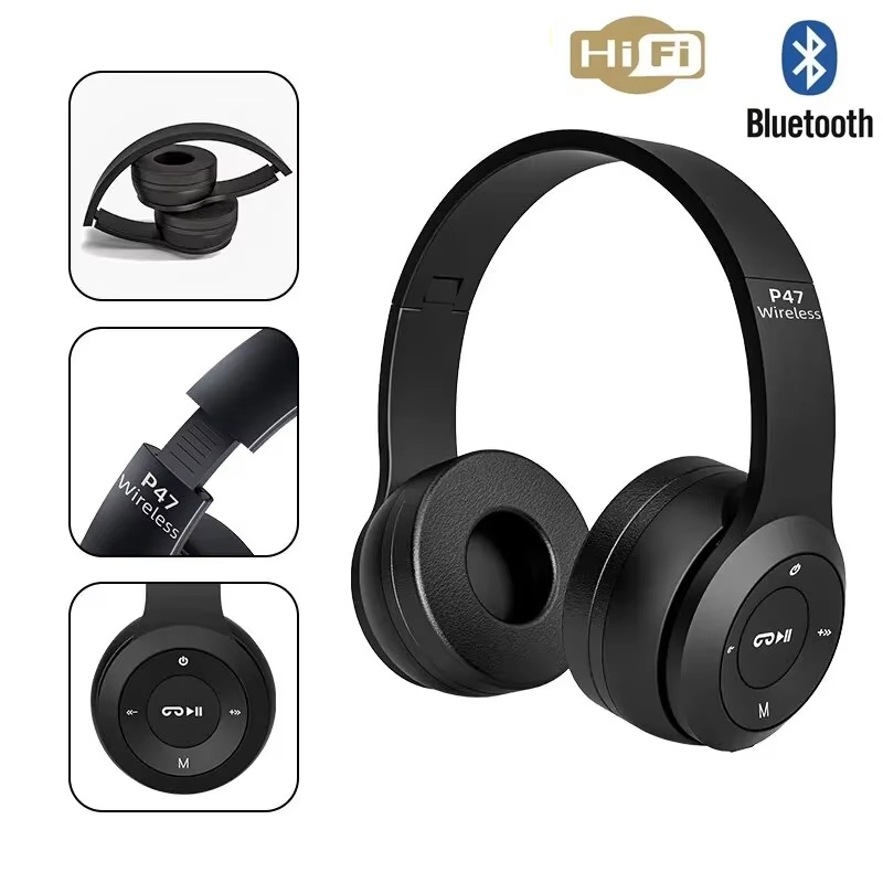 Bluetooth Headset On Ear - HIFI Stereo Earphone Bluetooth Headset Folding