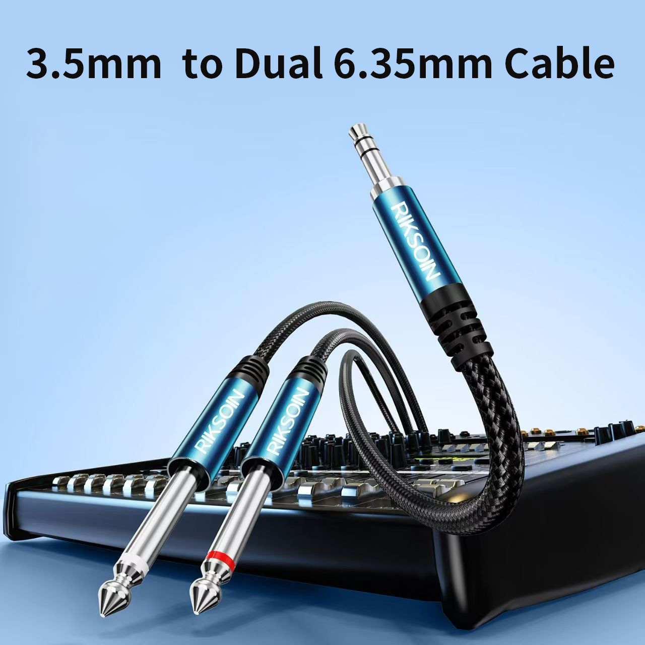 3.5mm TRS to Dual 6.35mm TS Br - Audio Splitter Y recension och pris