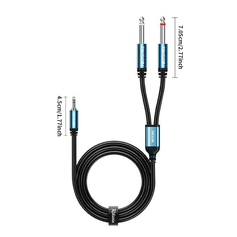 3.5mm TRS to Dual 6.35mm TS Br - Audio Splitter Y recension och pris