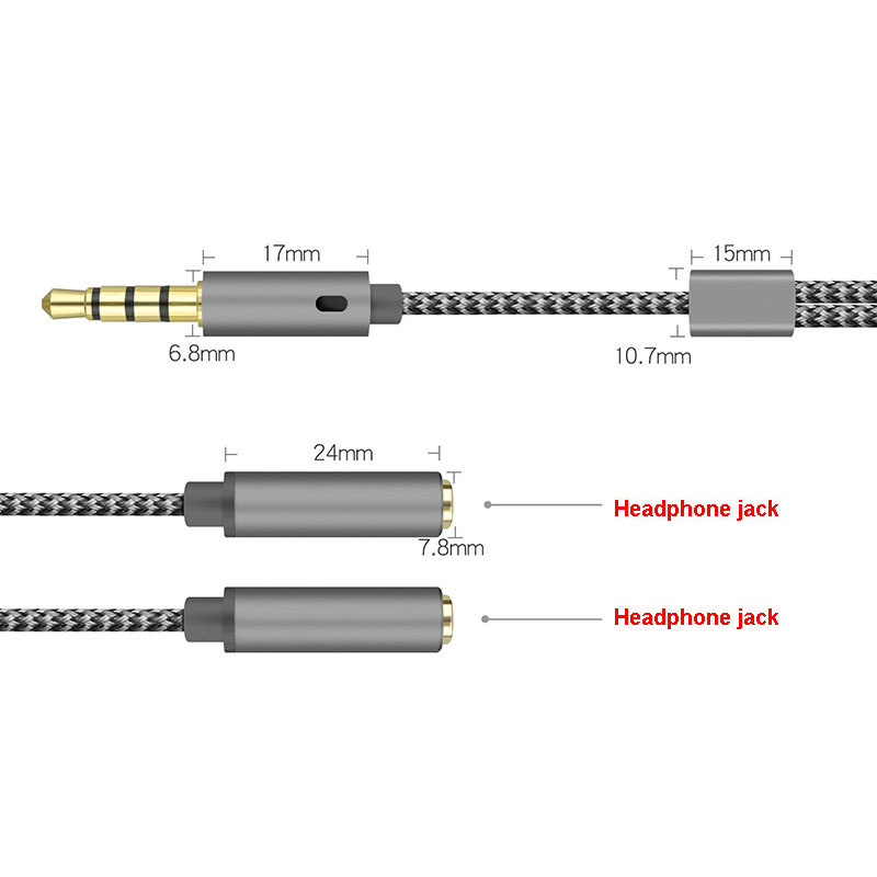 1PCS 3.5mm Audio Splitter Y Ja - Earphone Splitter Jack recension och pris