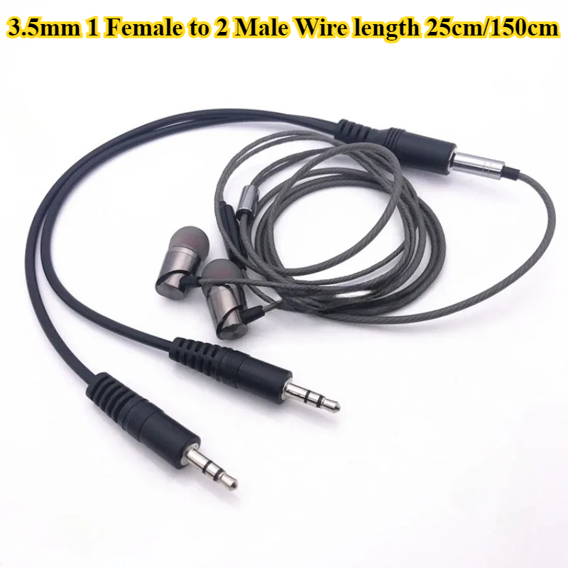 2/5Pcs/lot 3.5mm 1 to 2 Audio  - Earphone Splitter Jack recension och pris