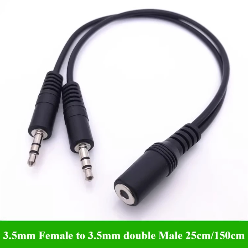 2/5Pcs/lot 3.5mm 1 to 2 Audio  - Earphone Splitter Jack recension och pris