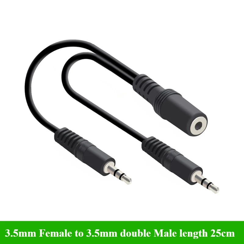 2/5Pcs/lot 3.5mm 1 to 2 Audio  - Earphone Splitter Jack recension och pris