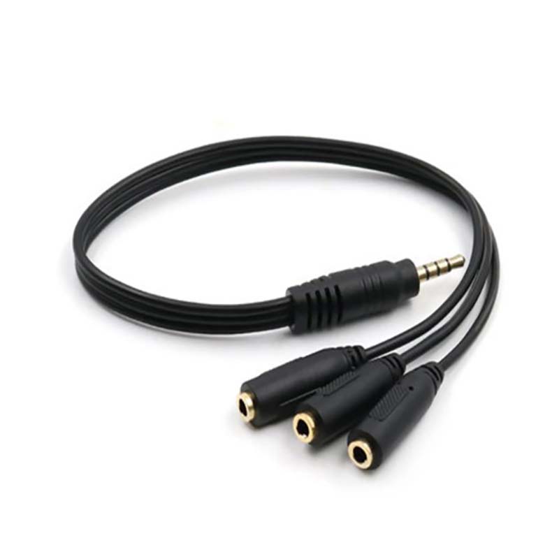【C】3.5mm 3-Way Port Aux Audio  - Earphone Splitter Jack recension och pris