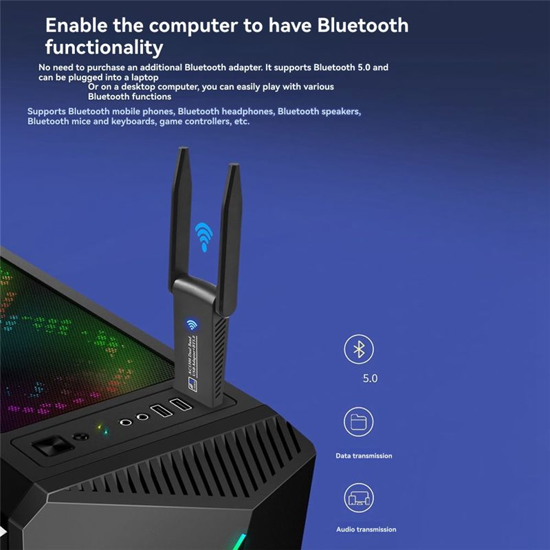 N34R-1300Mbps USB 3.0 Wifi Blu - Bluetooth Adapter Receiver recension och pris